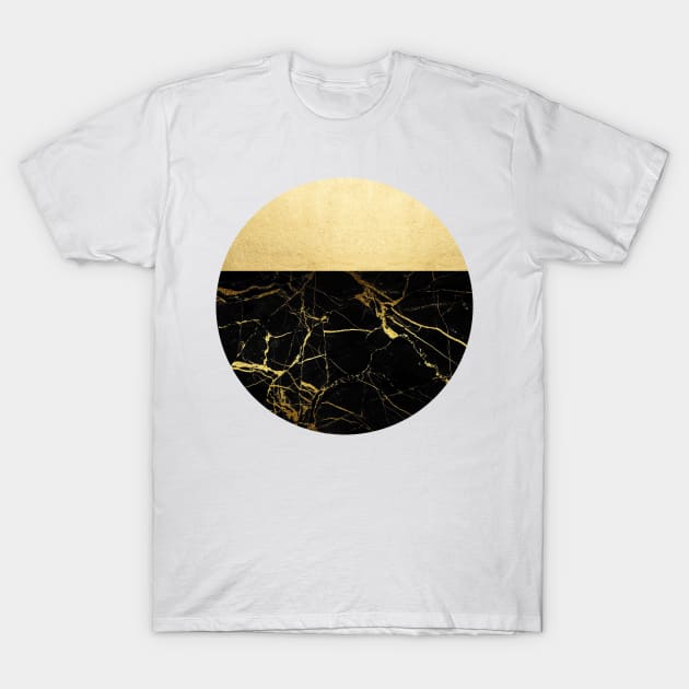 Marble and Gold 03 T-Shirt by Vin Zzep